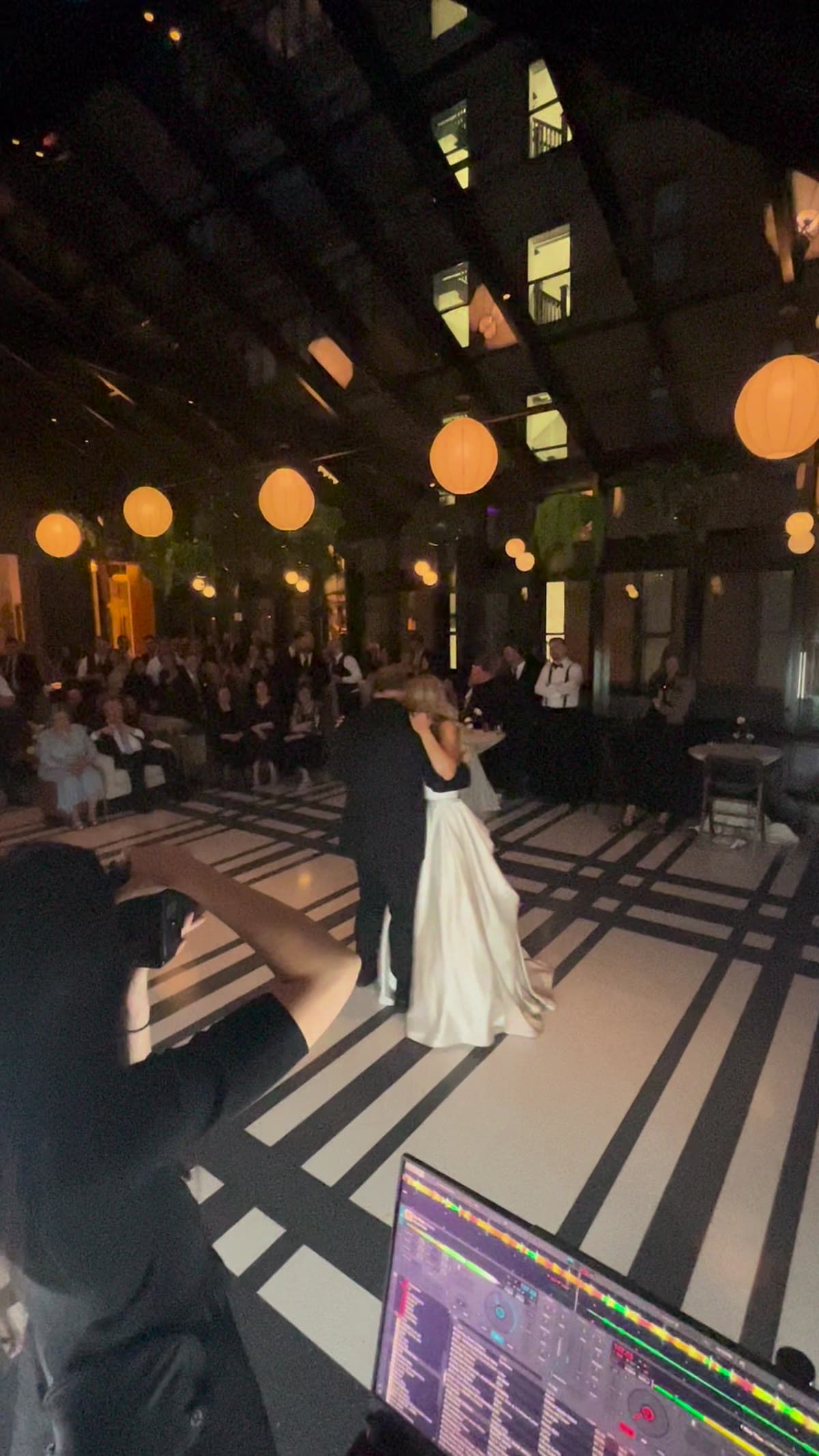Wedding reception at Shinola Hotel in Detroit, MI, Michigan